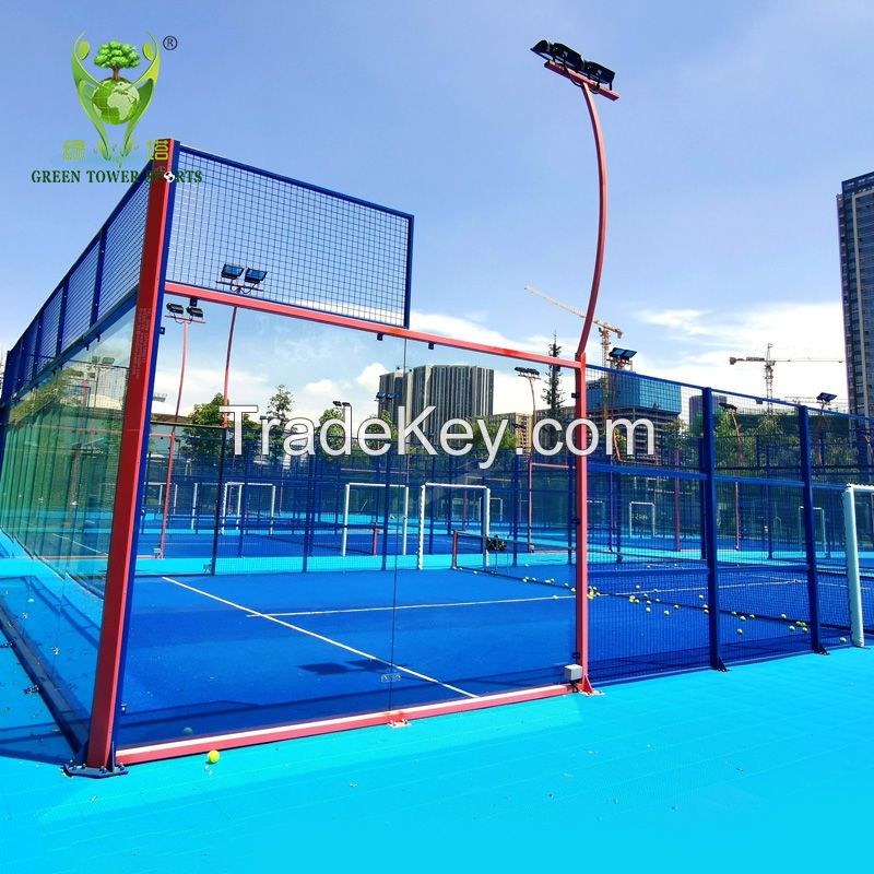 Guangzhou Factory Wholesale Price Indoor and Outdoor Assembled Sports Used Paddle Tennis Court 12MM Artificial Grass