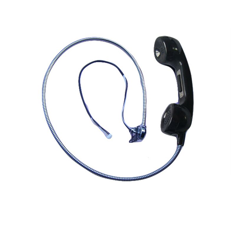 Weatherproof anti-radiation retro handset with strong magnetic PTT switch hook