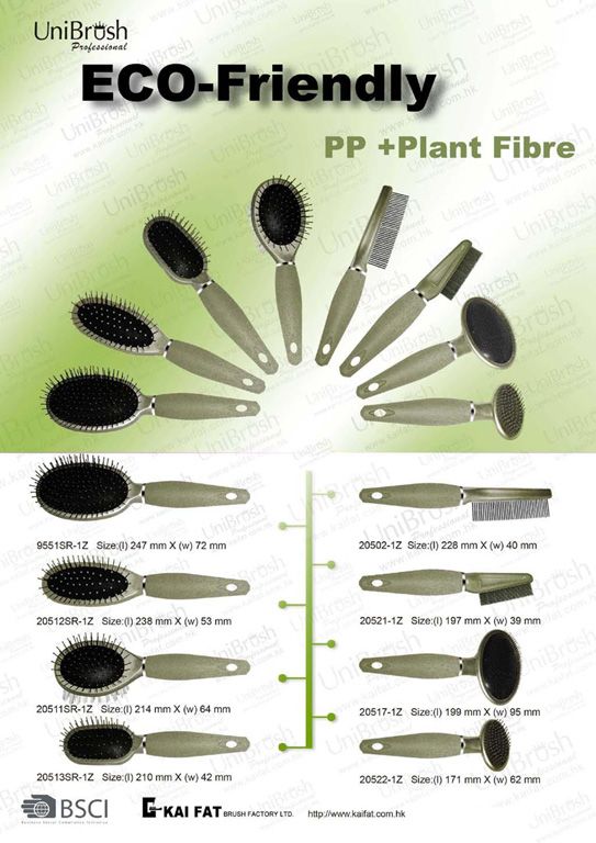 Eco-friendly pet brushes