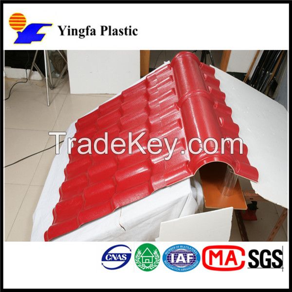 PVC Roof Tiles Brick Red Villa