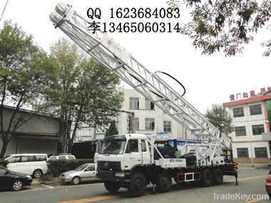 hydraulic truck mounted water well drilling rig