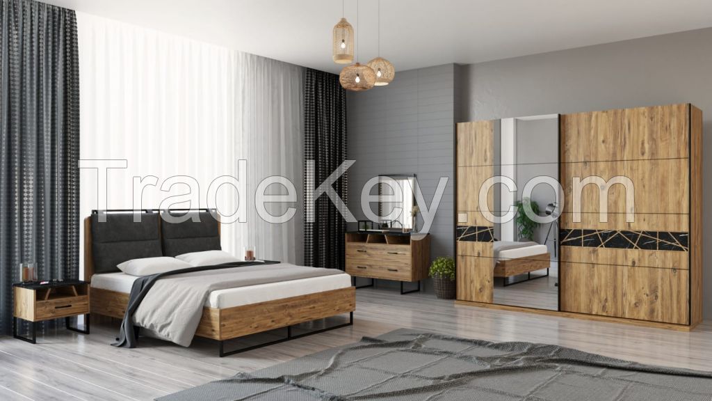 Venüs Sliding Door Bedroom Set Wood Design