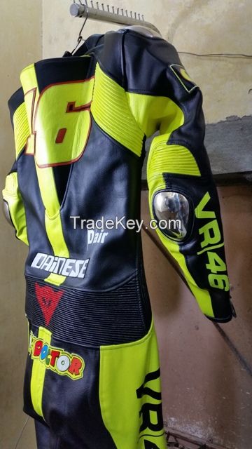 Valentino Rossi VR 46 Motorbike Motorcycle Leather Racing Suit-All sizes