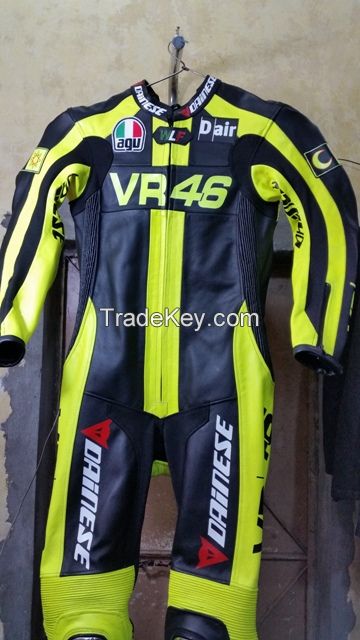 Valentino Rossi VR 46 Motorbike Motorcycle Leather Racing Suit-All sizes