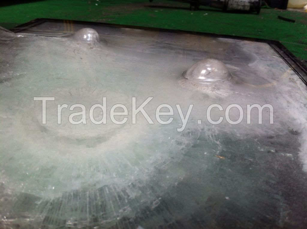 Vehicle bulletproof ballistic glass "one way"