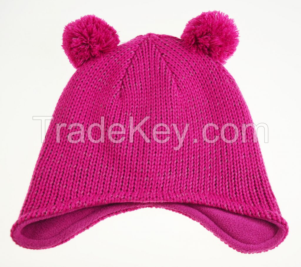 2025 Reflective Kids Winter Hats Beanies Warm Unisex BSCI RWS OKEO-TEX