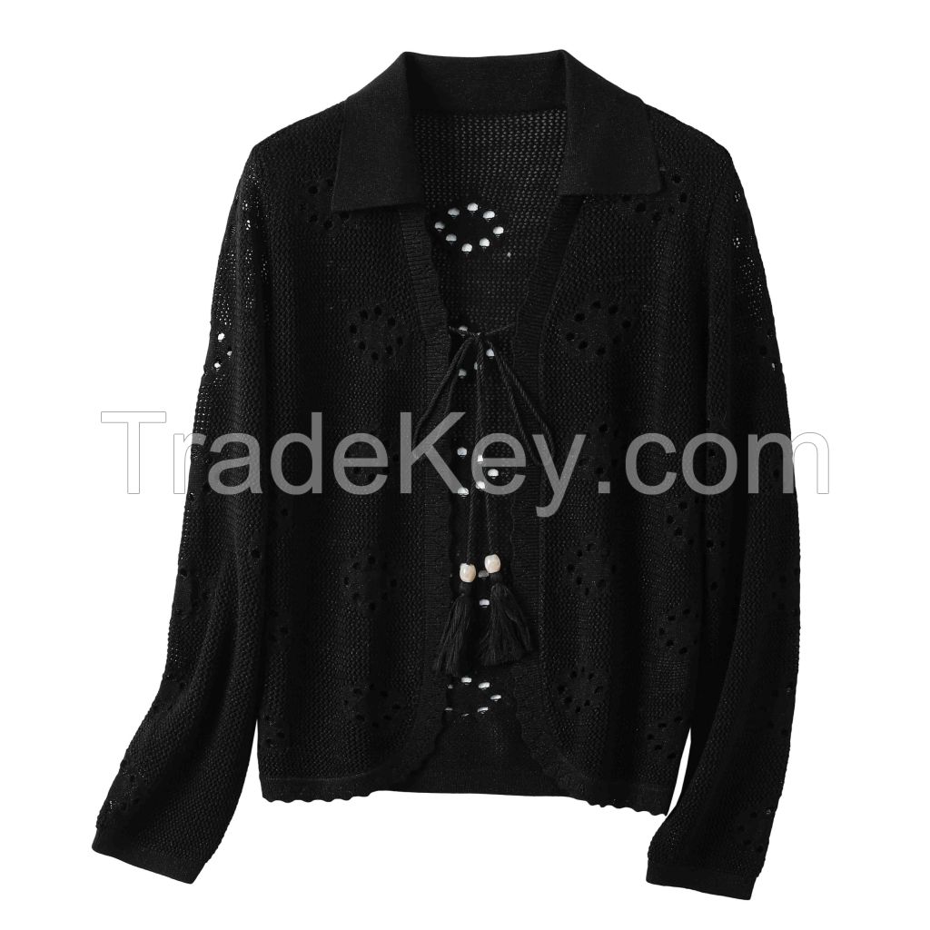 2026 Lady's Woollen Sweater Wool blended lurex yarn