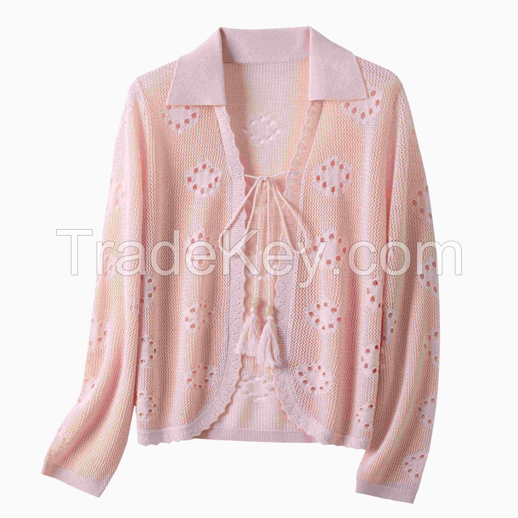 2026 Lady's Woollen Sweater Wool blended lurex yarn