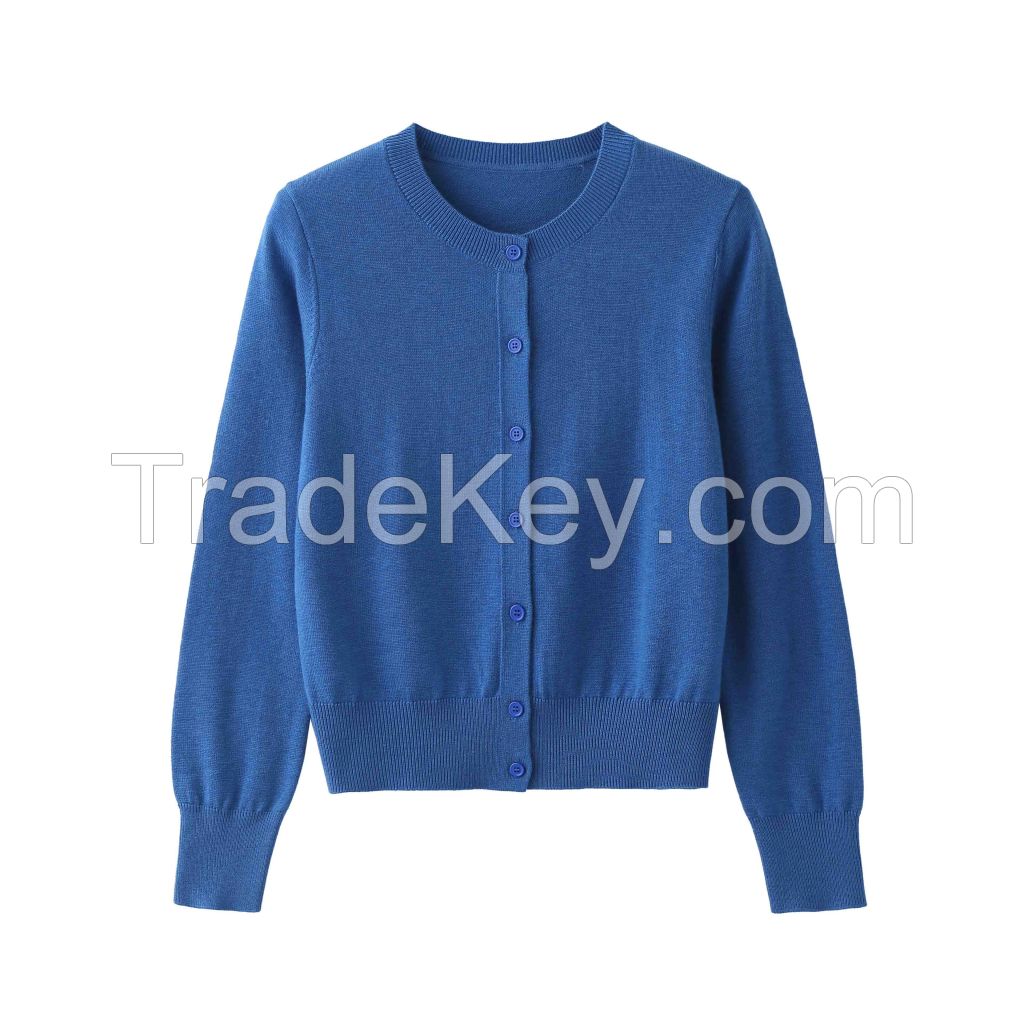 2026 Lady's Woollen Sweater Button-up cardigan