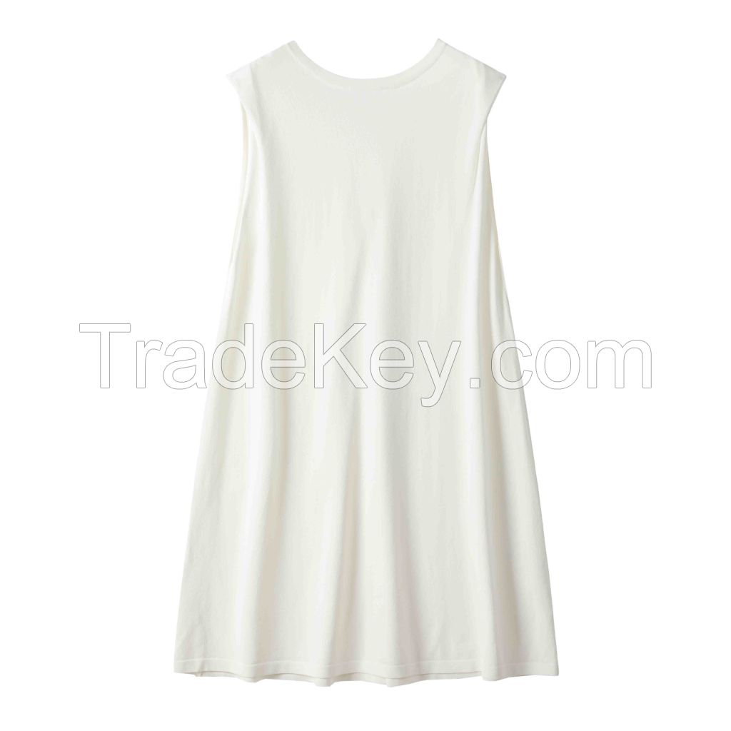 2026 Lady's Dresse Solid color Sleeveless Pullover