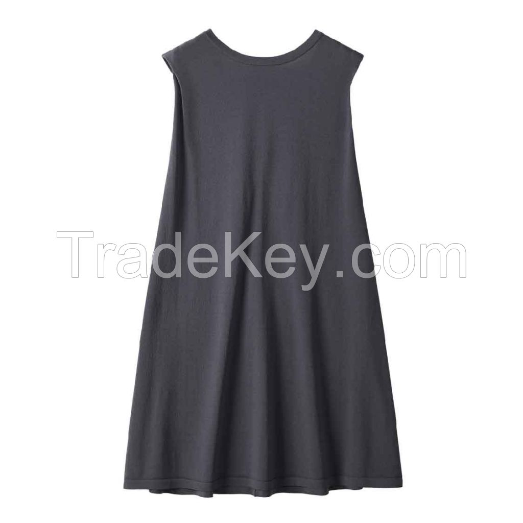 2026 Lady's Dresse Solid color Sleeveless Pullover