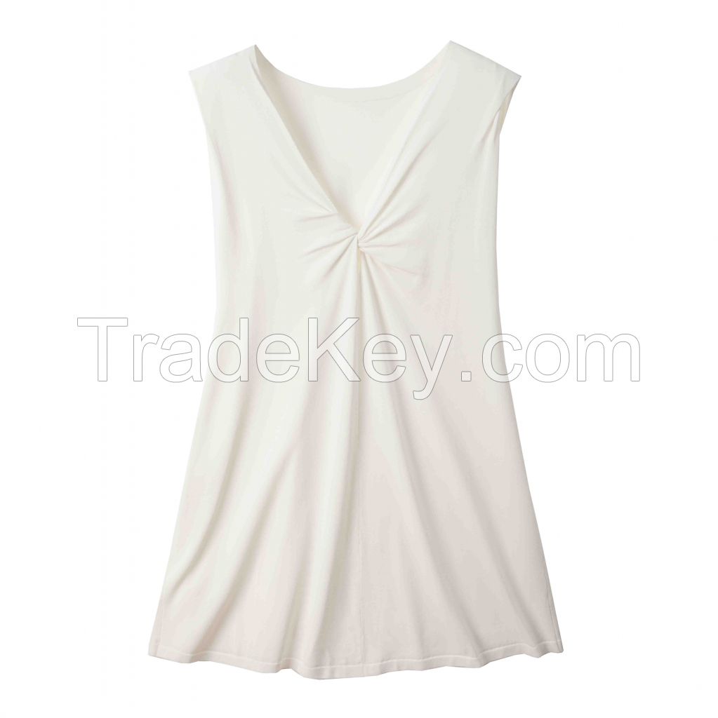 2026 Lady's Dresse Solid color Sleeveless Pullover