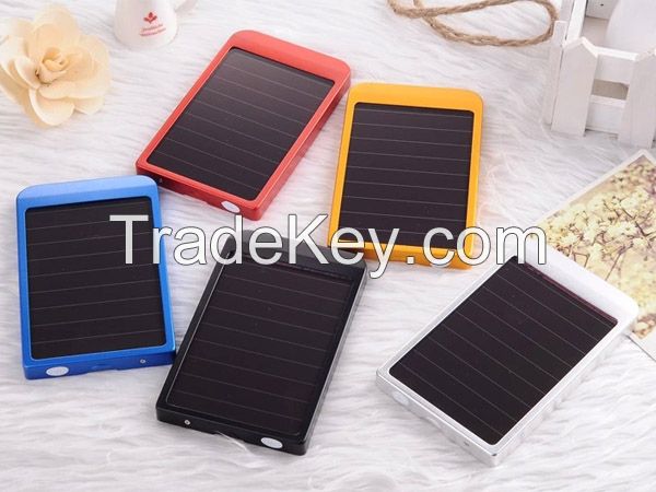 2600mAh Solar Power Bank with Multi Color for iPhone, iPad, Samsung Galaxy, Note, Android Tablet PC, HTC, Blackberry, etc