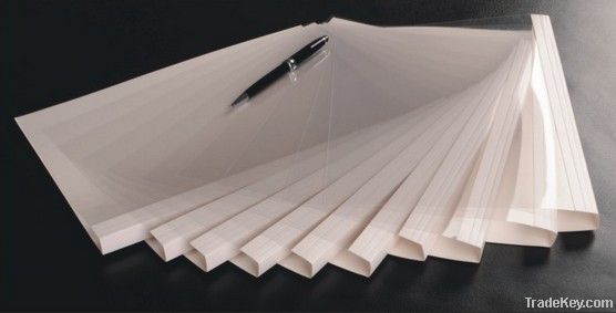 PVC binding cover 250g leather white color binding cover PET bindingco