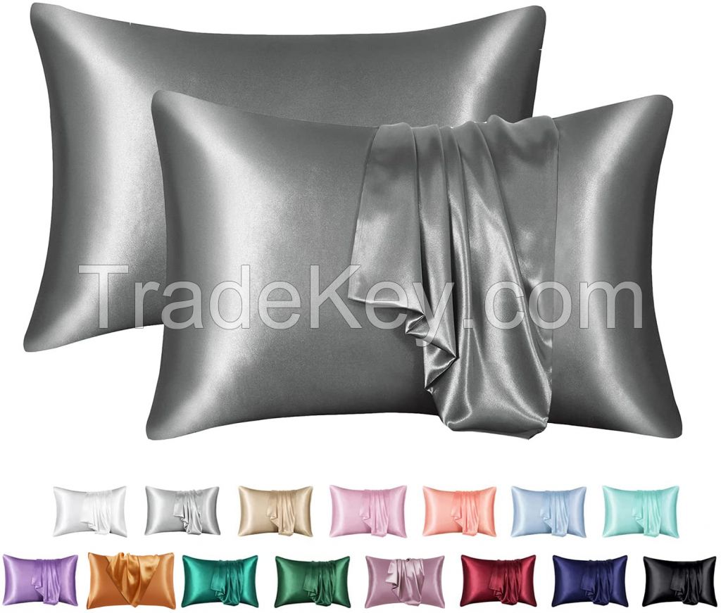 soft smooth printing satin pillow case