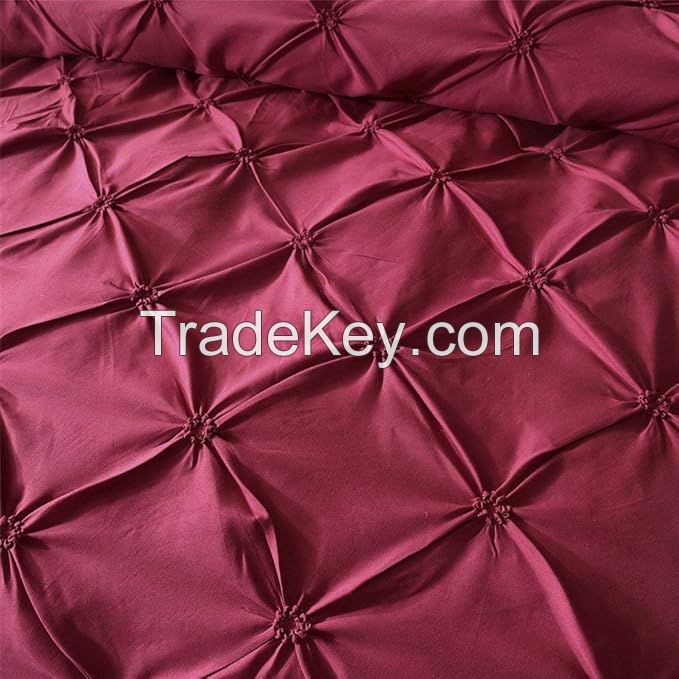 Luxury Handmade Gothic Black Silk Duvet Cover Set for Queen king Single Double Size Bed