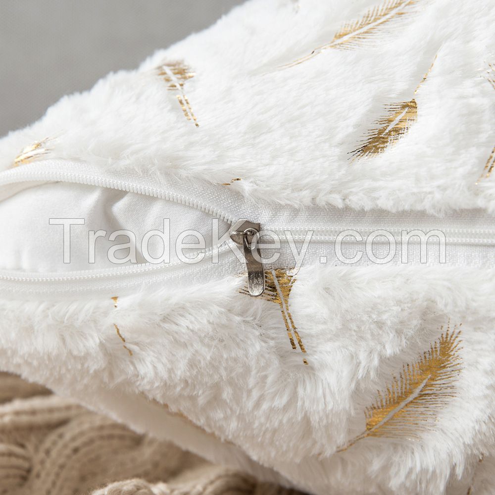  Luxury Golden Foil Velvet Cushion Cover Home Decoration Sofa Throw Pillow Case Cushion Covers