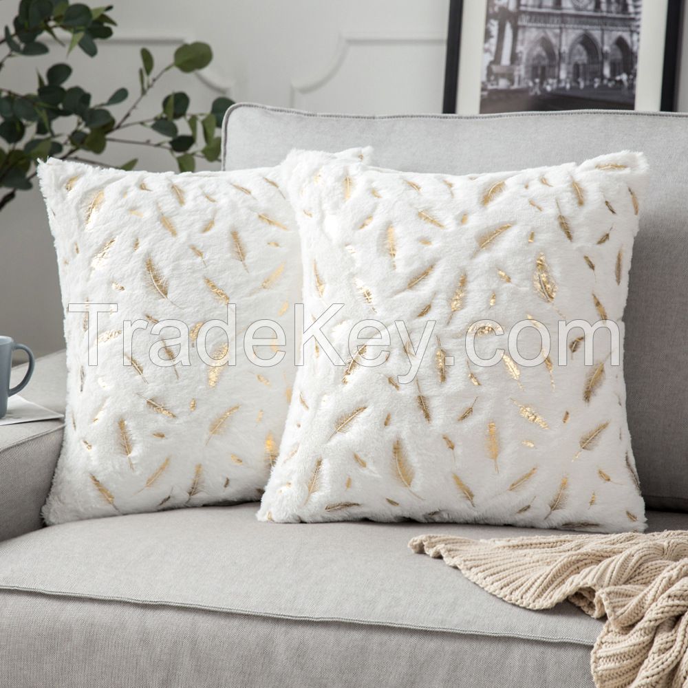  Luxury Golden Foil Velvet Cushion Cover Home Decoration Sofa Throw Pillow Case Cushion Covers