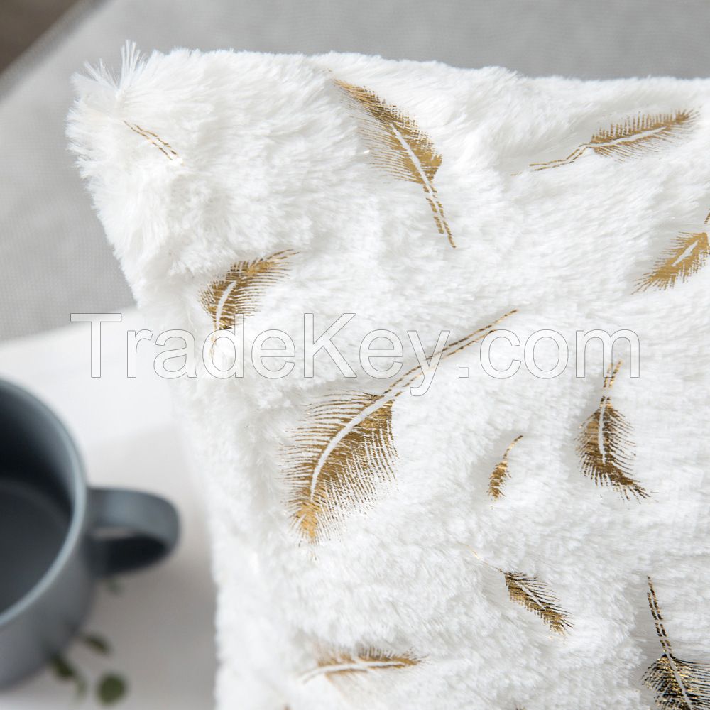  Luxury Golden Foil Velvet Cushion Cover Home Decoration Sofa Throw Pillow Case Cushion Covers
