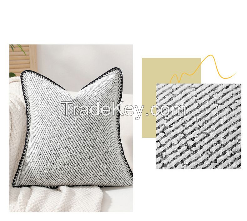 Wholesale New Design Slub Chenille Pillows Broadside Cushions Cover Chenille Fabric For Throw Pillow Cover