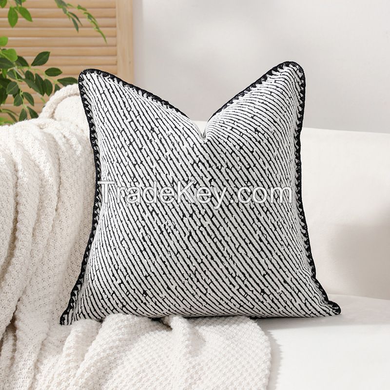 Wholesale New Design Slub Chenille Pillows Broadside Cushions Cover Chenille Fabric For Throw Pillow Cover