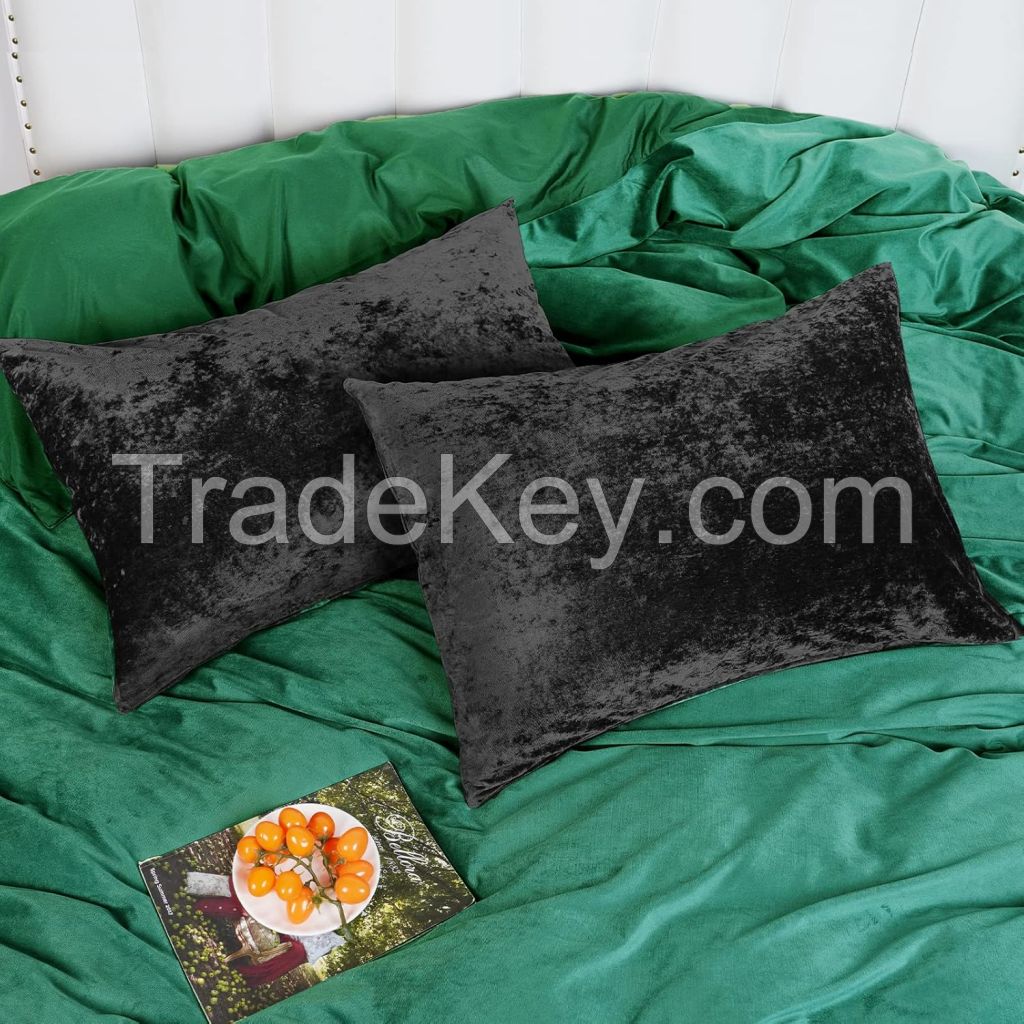 Super Soft Velvet Pillowcases Standard Size Luxury Cozy Warm Pillow Shams Covers Envelope Closure Cozy Fuzzy Flannel PillowCase
