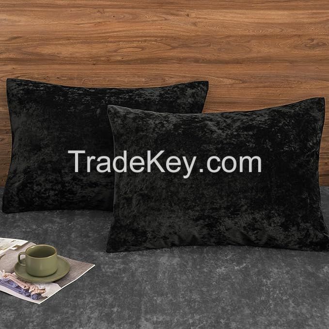 Super Soft Velvet Pillowcases Standard Size Luxury Cozy Warm Pillow Shams Covers Envelope Closure Cozy Fuzzy Flannel PillowCase