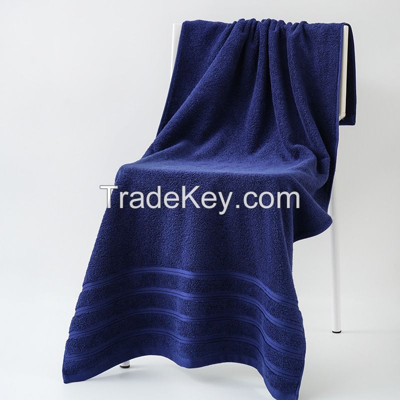 100% Cotton Solid Color Bath Towel Set Custom Logo/Color/Size  Super Absorbent Bath towels