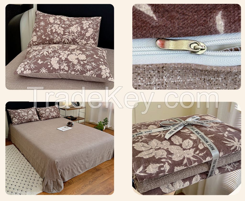 Tufted Twin Comforter Set Beige Boho Bedding Comforter Sets Farmhouse Shabby Chic Embroidery Bed Set Soft Fluffy Cozy Arch Pattern Comforter 