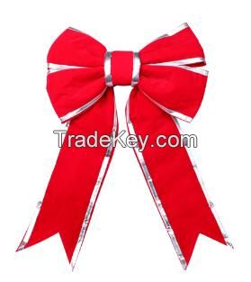 structual 3D red velvet Christmas bow