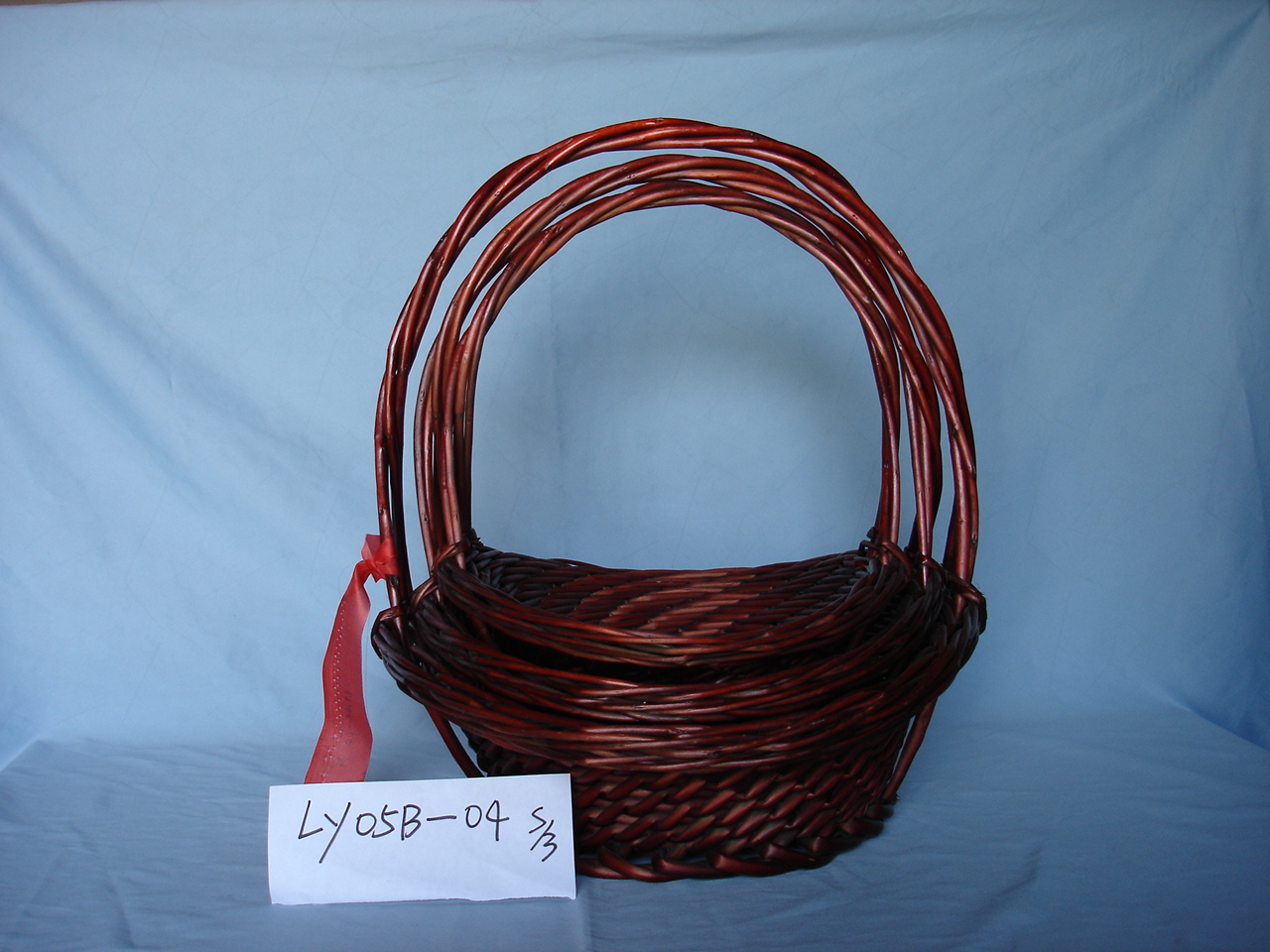 willow basket with hand