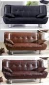 PU Convertible 3 Position Sofa 