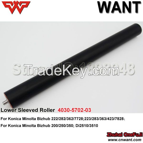 BH250 BH350 lower Pressure Roller 4030-5702-03 For Konica Minolta Bizhub Lower Sleeved Roller bh200/250/350 copier parts