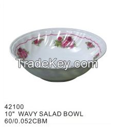 Durable big capacity eco friendly functional melamine blue rice bowl Colored different size flat bottom melamine bowl