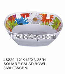 Durable big capacity eco friendly functional melamine blue rice bowl Colored different size flat bottom melamine bowl