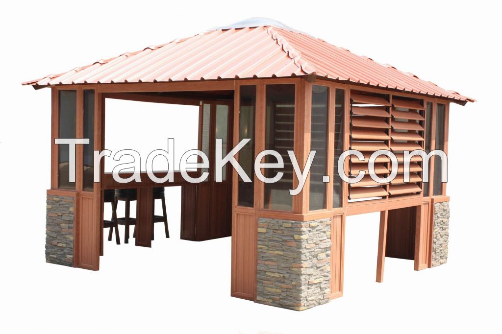 wood plastic composite gazebo