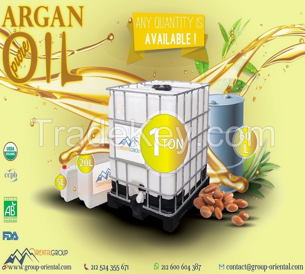 100% pure and certified organic Argan Oil in Bulk