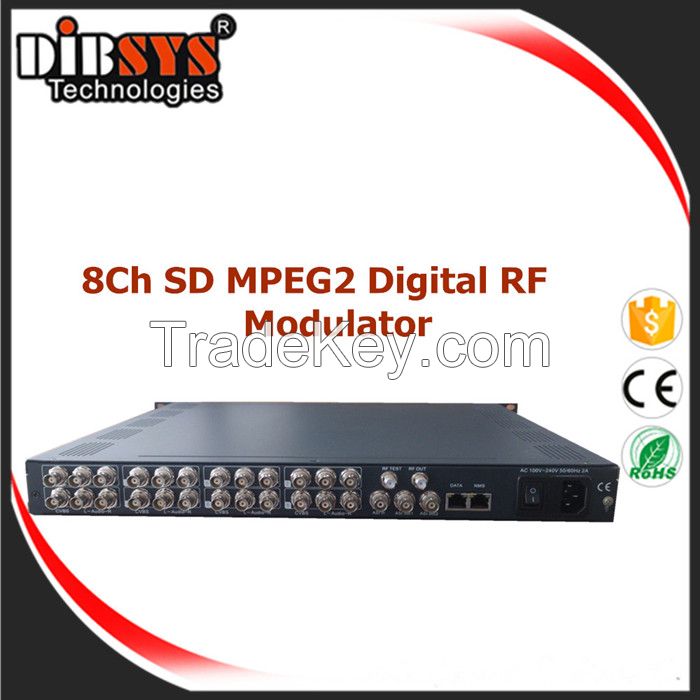 Broadcast 8 MPEG2 Digital Video Modulator