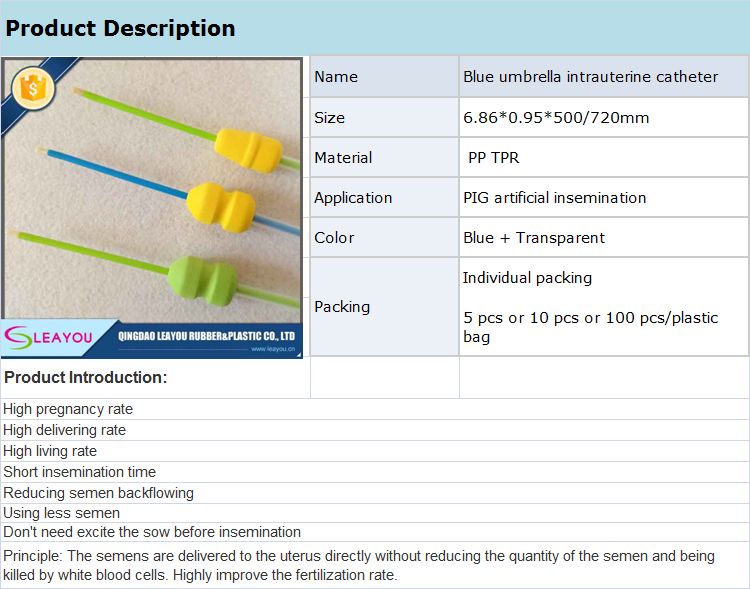 Different color sow insemination Catheter