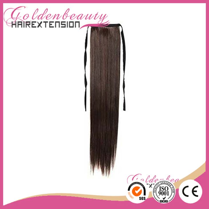 100% Indian remy wrap around human hair ponytail hair extension