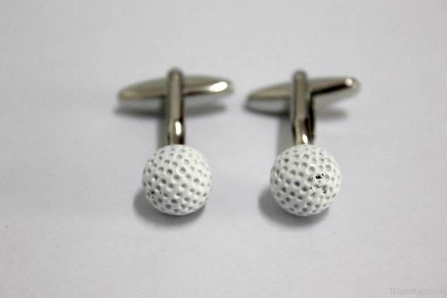 Metal knot cufflink wiht enamel