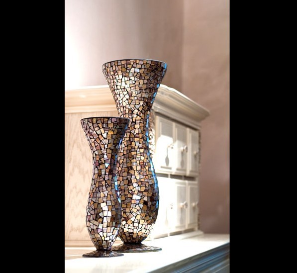 glass mosaic vase