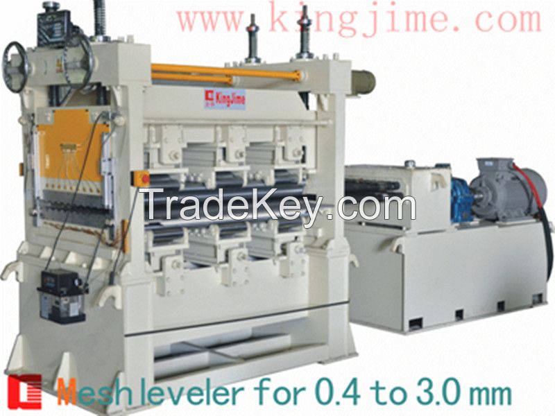 Metal mesh sheet leveling machine