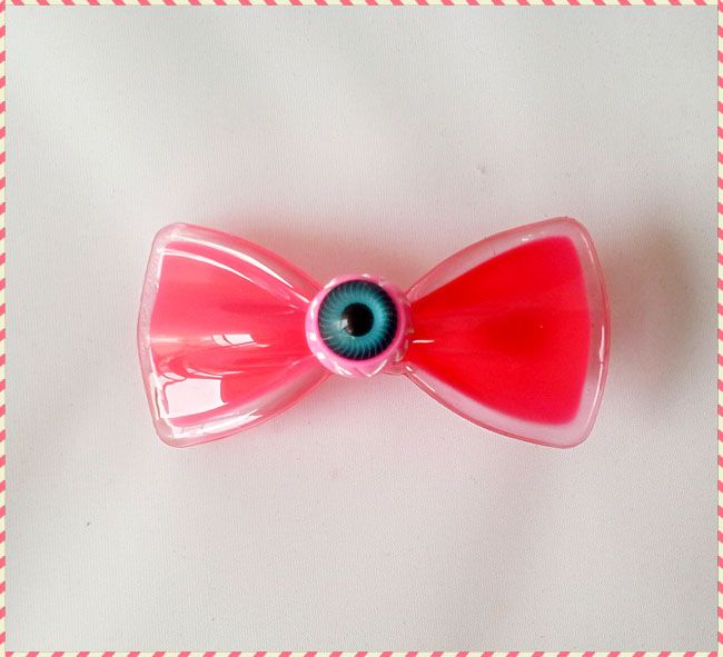 Acrylic Bowknot Hairpin Side-knotted Hair clip Headband Hair Accessories Big Eyes Hair Pins