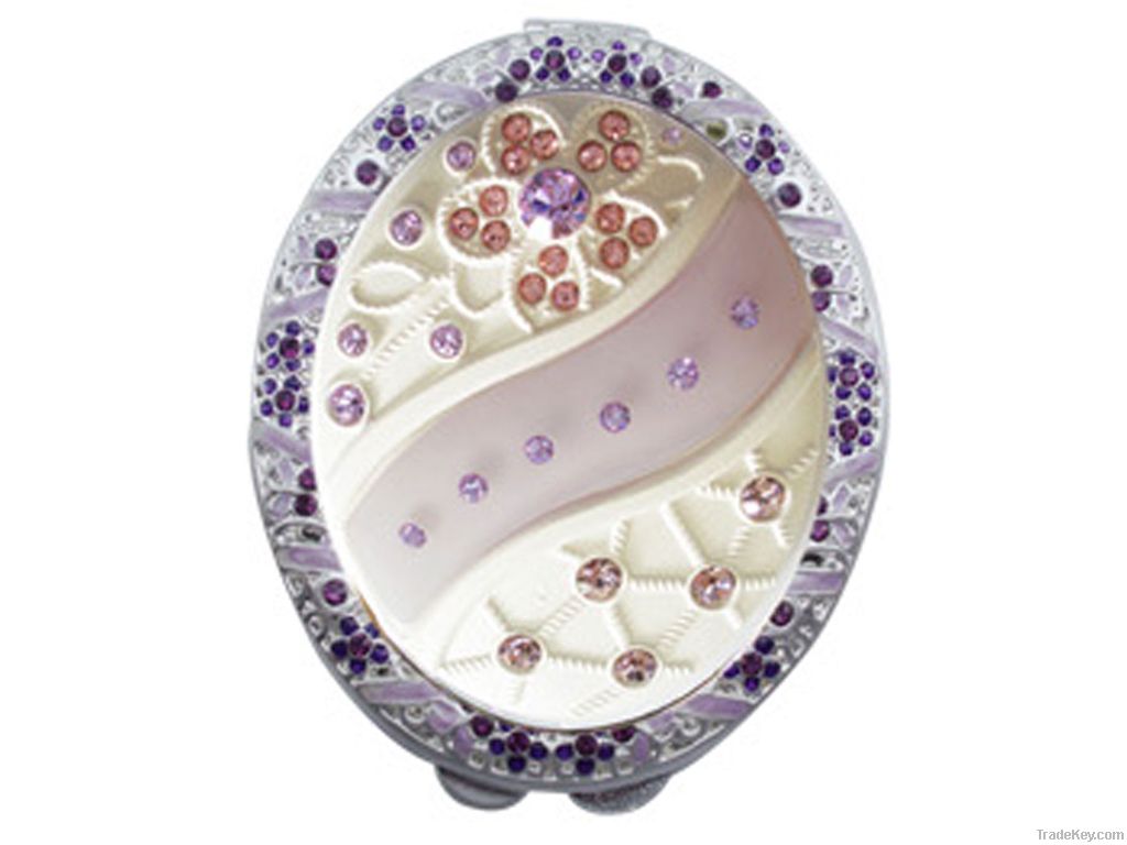 Lovely Zinc Alloy Cosmetic Mirror Case