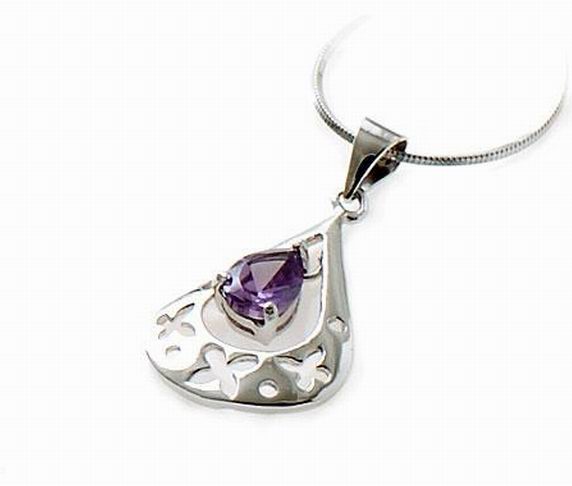 925 Sterling Silver Jewelry Pendant with CZ Stone