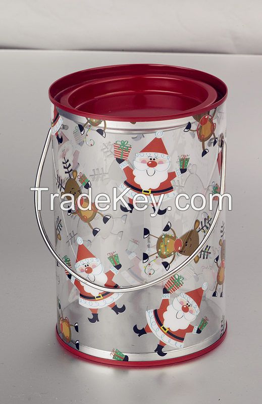 pvc tin bucket, pvc candy tin box, pvc gift tin can