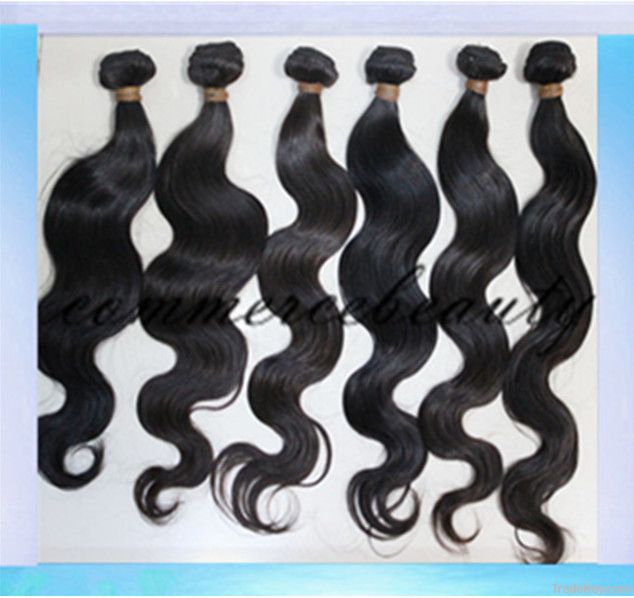 body wave natural 1b# 100% virgin brazilian human hair extension weave