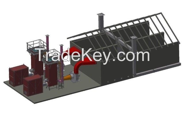 Drying complex for quick drying of technical wood or firewood