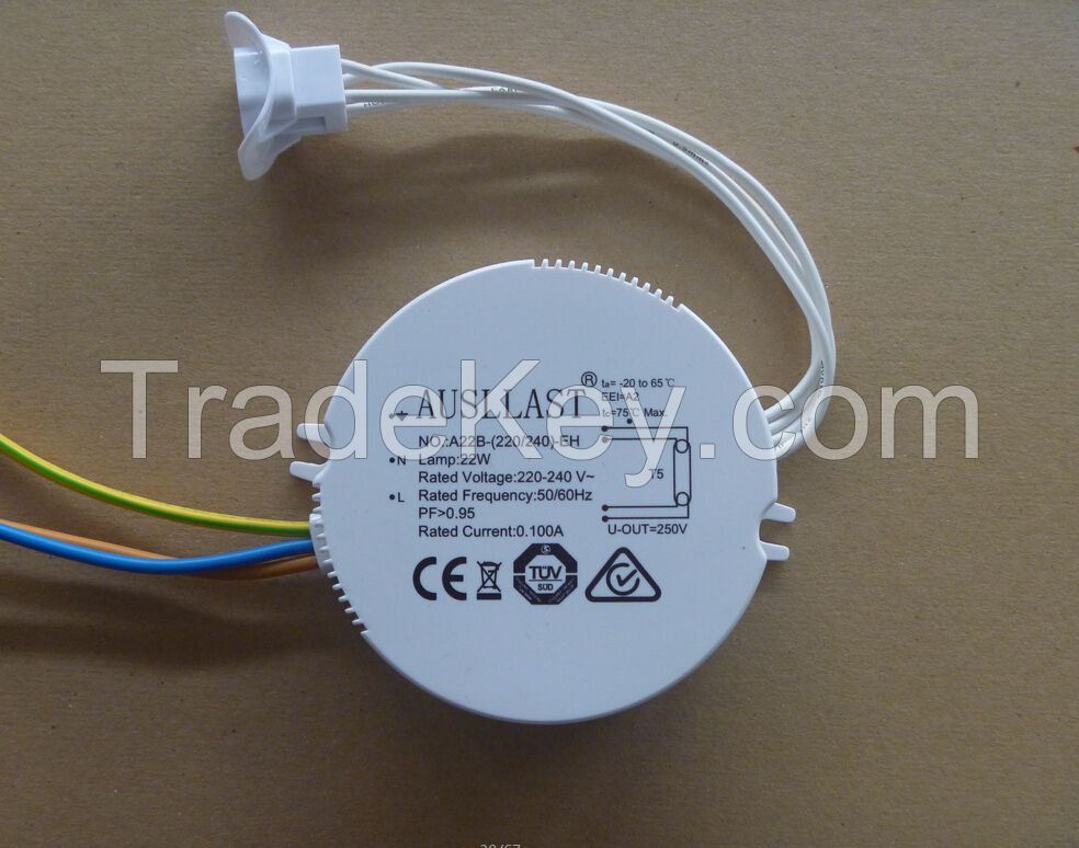 Electronic ballast for circular tube